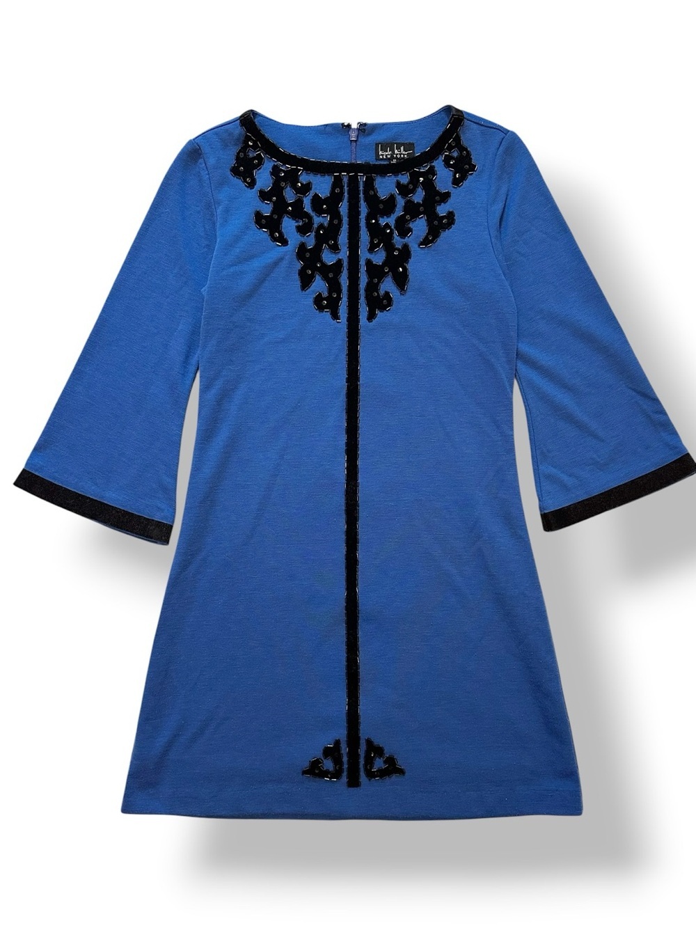 Nicole Miller | Royal Blue Jewel Embellished A Line Dress (12)